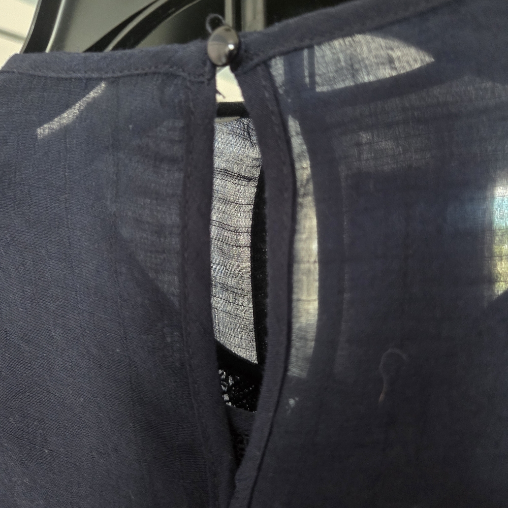 Elegant Navy Blue Women's Blouse